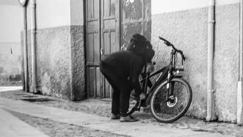 Cristoph cadena y bici