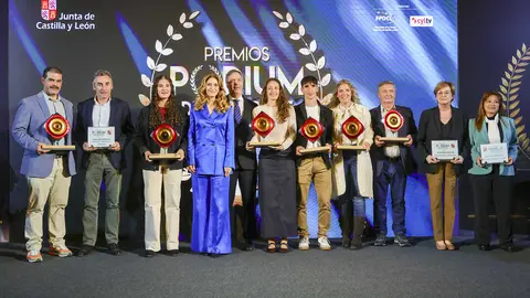 Foto de familia de los Premios Pódium del Deporte de Castilla y León