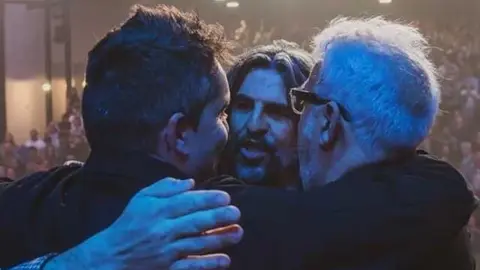 Foto de los tres humoristas subida por Vaquero a Instagram. Foto Valladolid Plural