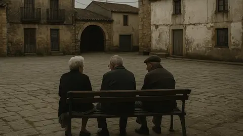 abuelos en plaza mayor