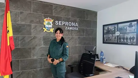 Isabel García Nuñez en la Comandancia de Zamora