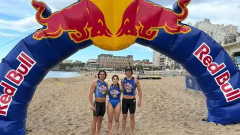 Diego y Marcos Antón y Nerea Martín en la Red Bull Ocean Rescue en Francia