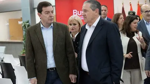 Mañueco junto con Javier Faúndez y Leticia García