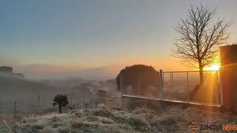 Amanecer helado en la provincia