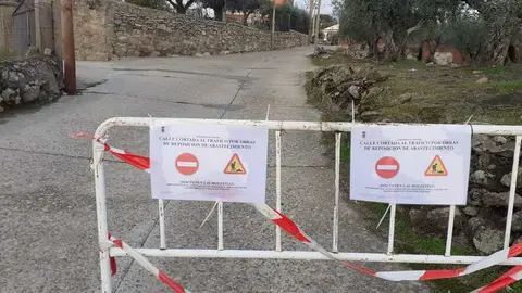 Obras calle Rodera en Fermoselle