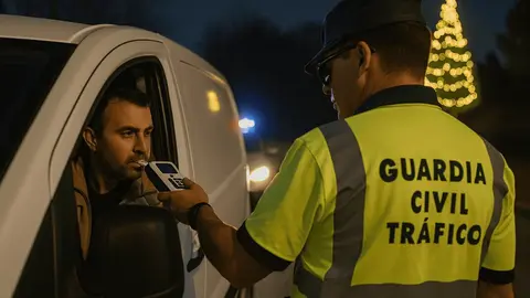 Prueba de alcoholemia a un conductor