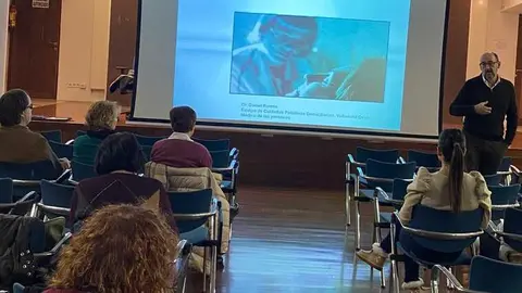 Daniel Ramos Pollo, durante su conferencia