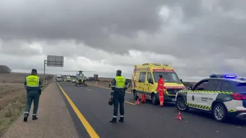 colisión de varios turismos en Castrogonzalo
