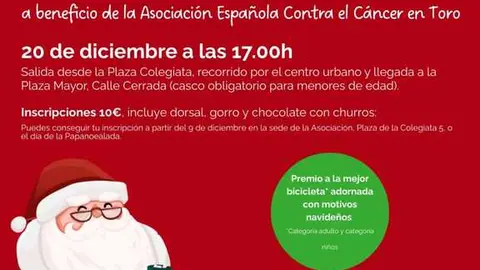 Papanoelada ciclista en Toro