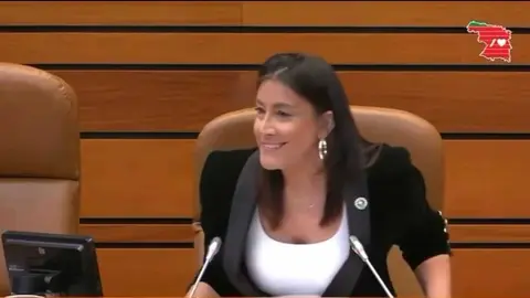 Ana S&aacute;nchez en su despedida en las Cortes