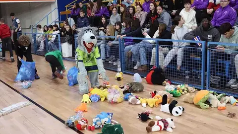 lluvia de peluches Balonmano Zamora  (1)