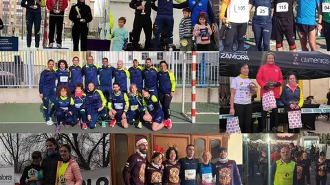 Collage de corredores en las San Silvestres