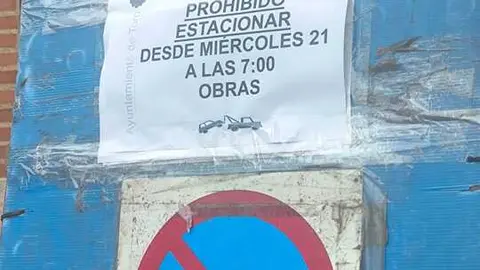 Obras Toro - cortes de tr&aacute;fico y estacionamiento