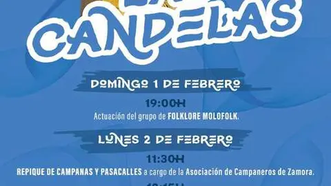 Cartel fiesta de Las Candelas Moraleja del Vino