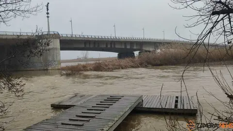  El Duero inunda ace&ntilde;as y paseos a su paso por Zamora_13