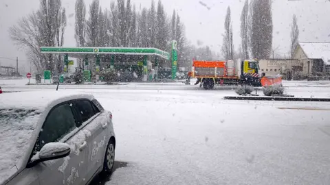 nieve gasolinera Puebla BP
