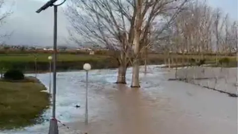 Camino viejo de Villaralbo inundado