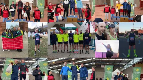 Collage de corredores del CD Zamora corre
