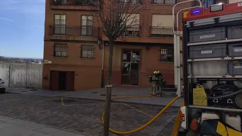 bomberos de Zamora en la Plaza Santa Eulalia_2