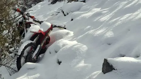 Motos trail en el forcadura