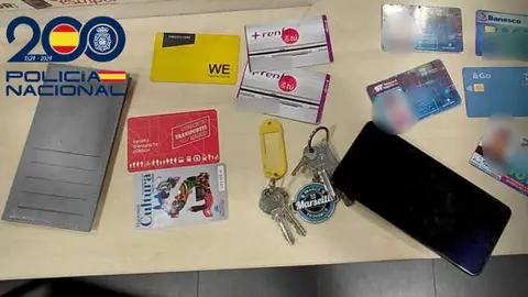 Pertenencias decomisadas al presunto ladr&oacute;n