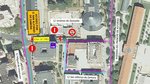 Esquema con los desv&iacute;os previstos