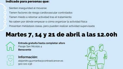 Taller ejercicio y movimiento seguro AECC Benavente