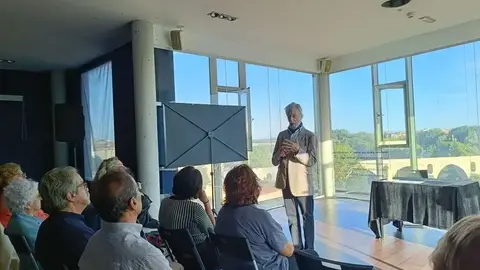 Fidel Delgado, durante su conferencia en el ciclo del a&ntilde;o pasado