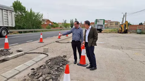 &Aacute;ngel Blanco en un momento de la visita