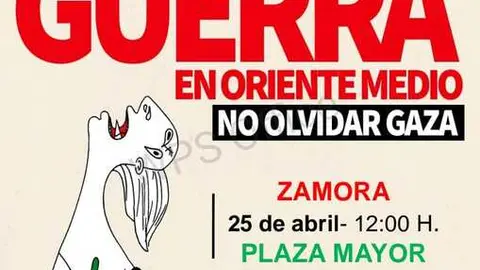 Zamora concentraci&oacute;n Parar la Guerra