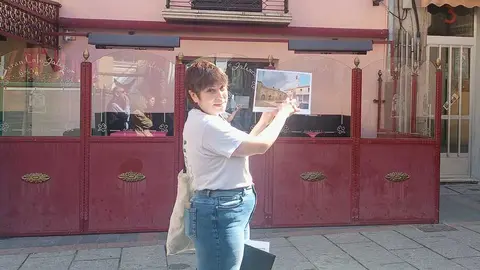 Bea Barrios muestra im&aacute;genes de la Zamora comercial antigua
