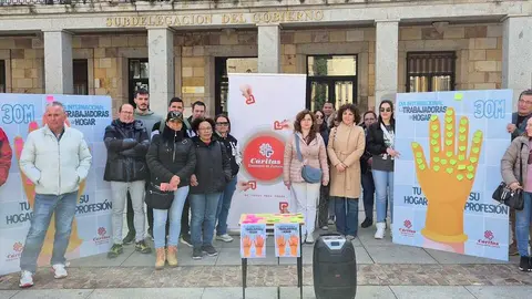 Acto de sensibilizaci&oacute;n con motivo del D&iacute;a Internacional de las Trabajadoras del Hogar. Foto C&aacute;ritas Diocesana de Zamora