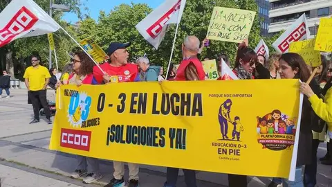 Protestas educadoras infantiles en Zamora _2