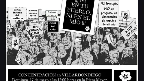 Cartel concentraci&oacute;n en Villardondiego