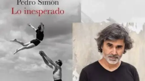 Pedro Sim&oacute;n y portada del libro