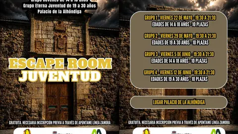 Escape Room Juventud diptico