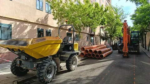 obras colector calle Alcal&aacute; Galiano