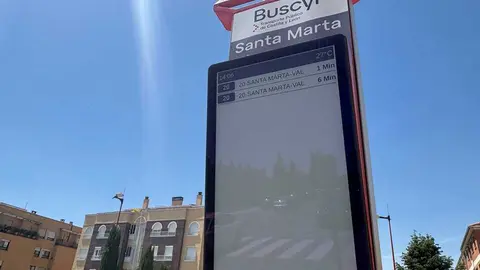 Paradas inteligentes de Buscyl en una v&iacute;a de Santa Marta de Tormes