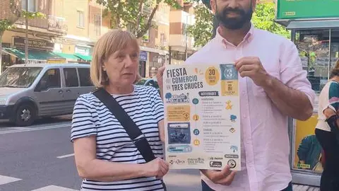 DAvid Gago y Nieves Turiel presentan la Fiesta del Comercio en Tres Cruces