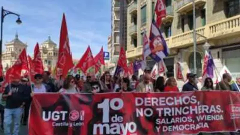 Manifestaci&oacute;n de UGT Castilla y Le&oacute;n. Imagen de archivo