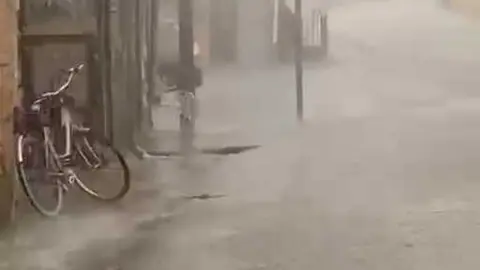 Tromba de agua en San Marcial