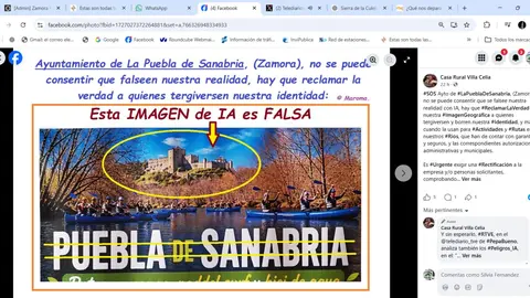 Imagen de IA de Puebla de Sanabria. Foto Facebook