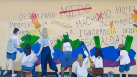 Mural en la Casa del Maestro de Benavente