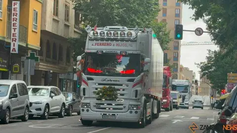  camioneros por Zamora en el d&iacute;a san Crist&oacute;bal _31