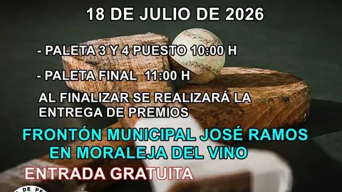 Cartel anunciador en la competici&oacute;n