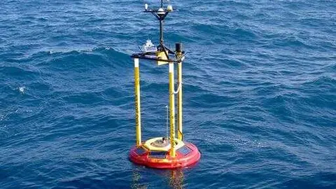 Una de las boyas de aguas profundas utilizadas para realizar las mediciones de la temperatura del mar