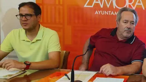 El alcalde de Zamora junto a Pablo Novo en la rueda de prensa posterior a la Junta de Gobierno