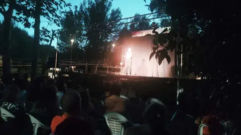 David Fontecha durante su actuaci&oacute;n en las Ace&ntilde;as de Caba&ntilde;ales