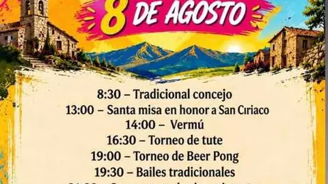 cartel fiestas de Villarino Tras la Sierra