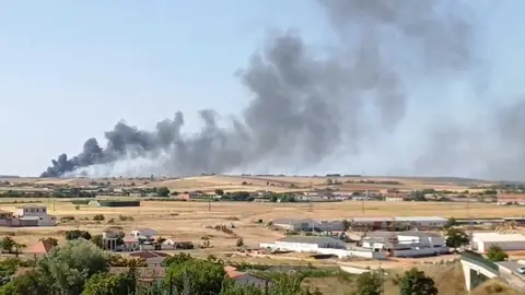 Incendio planta reciclaje